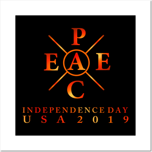 independence day usa, peace Posters and Art